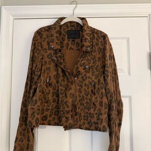 Blank NYC Animal Print Leather Jacket